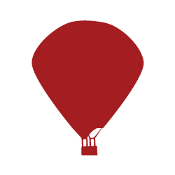 hot air balloon icon red
