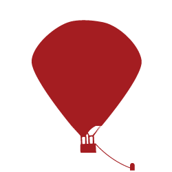 tethered hot air balloon icon